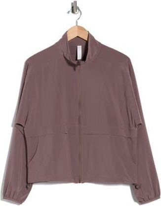 Zella Interval Zip Up Jacket in Grey Plum at Nordstrom Rack, Size X-Large