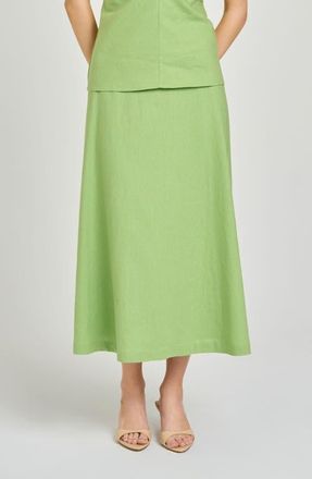 Wayf Capri Midi Skirt in Pistachio at Nordstrom, Size X-Small