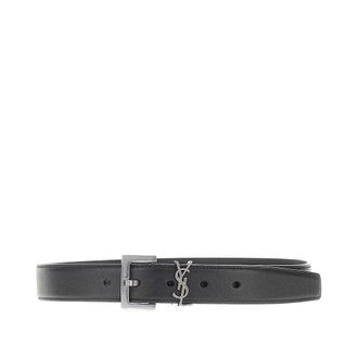 Saint Laurent YSL detail leather belt Woman 75