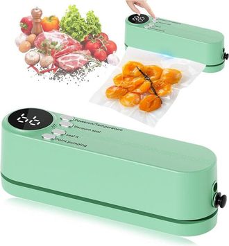 Trade Shop Trade Shop - Mini Sellador De Vac&iacute;o 7in1 Port&aacute;til 3 Velocidad Recargable Con 5 Bolsas