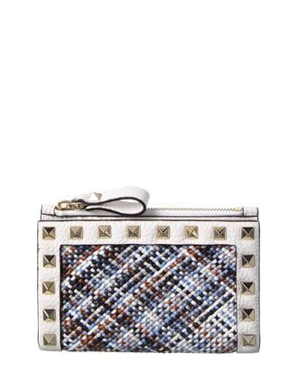 Valentino Rockstud Leather Card Case