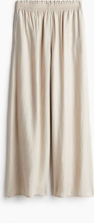 H&M Weite gecrinkelte Hose - Beige