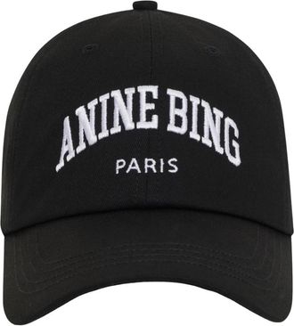 Anine Bing Jeremy Baseball Cap - Dames - Petten - Zwart - ONE Size - Katoen - Accessoires