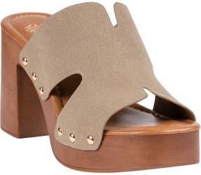 Good Choice Shoes Cocktail Cutout Platform Mule in Khaki at Nordstrom Rack, Size 8.5