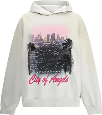 Balenciaga Felpa Los Angeles Cityscape con cappuccio - Bianco