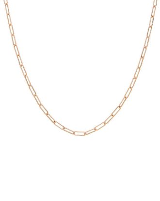 Italian Gold, Inc 10K Rose Gold 2.5Mm Polished Paperclip Necklace