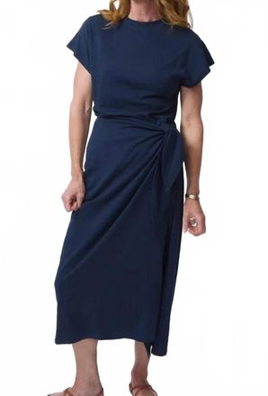 Apiece Apart Fuerte Wrap Dress In Navy