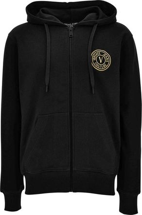 Versace Jeans Couture Sweaters Zwart - Heren - Vesten met rits - Zwart - M - Hoodies & sweatvesten