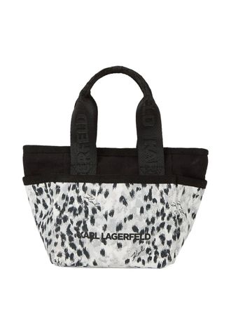 Karl Lagerfeld small K/Essential multipocket shopper tote bag - Black