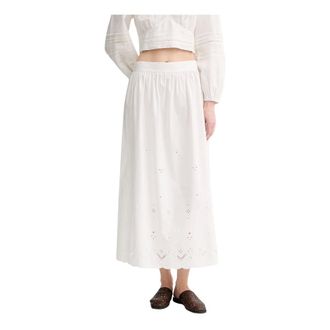 Marc O'Polo Rokken, Dames, Wit, L, Katoen, Maxi Rok