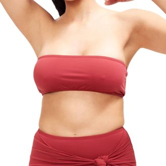 Sauipe Swimwear Giovanna Bandeau Bikini Top In Terracotta