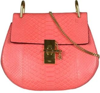 Chlo&eacute; Pre-owned Drew Shoulder Bag - Dames - Vintage Schoudertas - Roze - ONE Size - Leer - Vintage