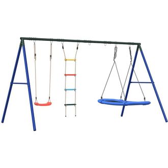 vidaXL Juego De Columpios Con Columpio, Escalera Y Columpio Nido Vidaxl