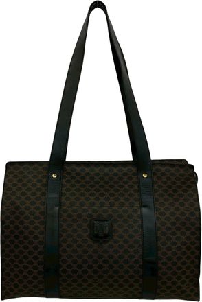 Celine Black Leather Pvc Shoulder Bag Tote Bag (Pre-Owned)