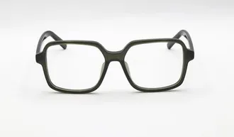Maison Margiela 54mm Square Optical Glasses in Green at Nordstrom