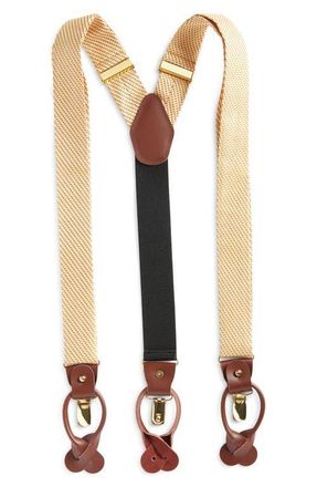 Clifton Wilson Silk Suspenders in Gold at Nordstrom