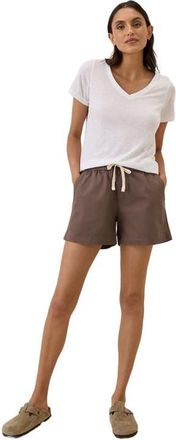 Pact Organic Cotton Featherweight Slub V-Neck Tee in White at Nordstrom, Size X-Small