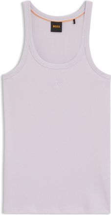 BOSS Racer-back tank top in stretch cotton