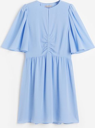 H&M Kleid mit Butterfly-&Auml;rmeln - Blue