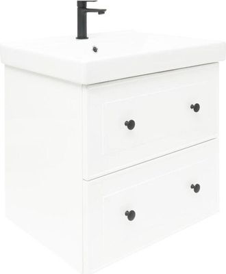Puma Naturel - Mobile bagno con lavabo Forli 60x45x46 cm bianco lucido (FORLI60BIUVER)
