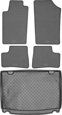OEM Juego De Alfombrillas De Goma Para Peugeot 206 Sw (2002-2009) + Alfombrilla Para El Maletero