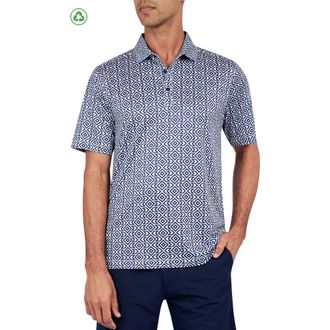 Con.Struct Geo Diamond Print Performance Golf Polo in Navy at Nordstrom, Size X-Large