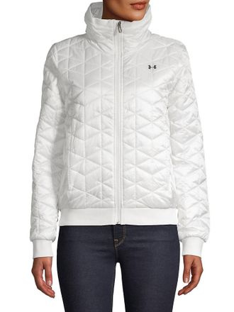 Under Armour Womens Coldgear Reactor Jacket In White