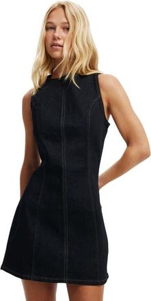 Cotton On Womens Harley Denim Mini Dress in Shutter Blue at Nordstrom, Size 10