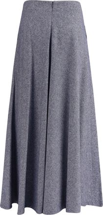 Sara Roka Womens Flared Midi Skir Denim Skirt