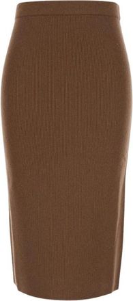 Max Mara Midi Rok - Dames - Midirokken - Bruin - M - Rokken