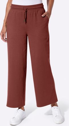 Casual Looks Sweathose CASUAL LOOKS, Damen, Gr. 36, Normalgr&ouml;ssen, rotbraun, 50% Baumwolle, 50% Polyester, unifarben, Hosen Sweathose