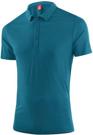 LOEFFLER Poloshirt Merino-Tencel Polo-Shirt f&uuml;r Herren | blau