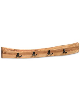 Alaterre Alpine Natural Live Edge Wood 36In Coat Hooks