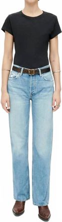 Re/Done 90s High Rise Loose Jeans In Worn Blue