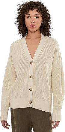 Faherty Miramar Linen Relaxed Cardigan Womens Sweater Summer Sand : XS, Cotton/Linen