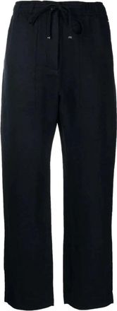 Tommy Hilfiger Linnen Pull-On Boyfriend Broek - Dames - Straight fit broeken - Blauw - XS - Linnen - Broeken