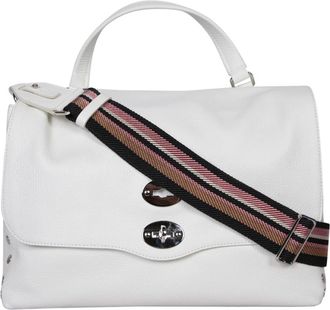 Zanellato Postina Daily Giorno M - Dames - Handtassen - Wit - ONE Size - Leer - Tassen