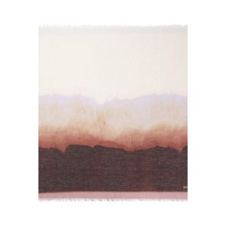 BOSS Printed scarf in linen and cotton