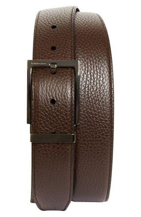 Ferragamo Classic Double Adjustable Reversible Leather Belt in Moro at Nordstrom, Size 100 Eu