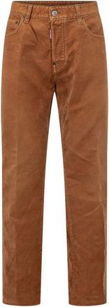 Dsquared2 Weathered Suede 642 Jeans - Heren - Regular Fit Jeans - Bruin - XL - Katoen - Jeans