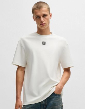 HUGO BOSS Mens HUGO Dalile Mens T-Shirt - Natural 102 - White - Size: 38