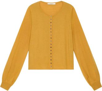 Maliparmi Cardigan con maniche a palloncino - Giallo