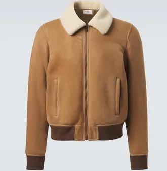 Saint Laurent Shearling-lined suede jacket