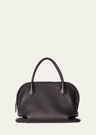 The Row Agnes 12 Nano Curved Top-Handle Bag in Leather