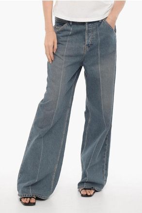 Paterson Wide Leg Jeans with Visible Stiching 30cm size L