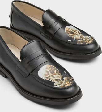 Duke + Dexter Mens Van Gogh skeleton Wilde penny loafers Men