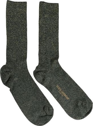 Dolce & Gabbana Logo Mid Calf Accessory Socks - unisex - Sokken - Groen - ONE Size - Polyester - Ondergoed