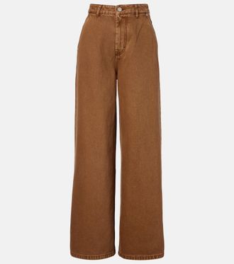 Ami Cotton twill wide-leg pants