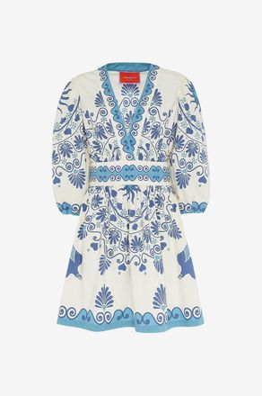 La DoubleJ Minikleid aus Popeline New Margherita Plac&eacute;e