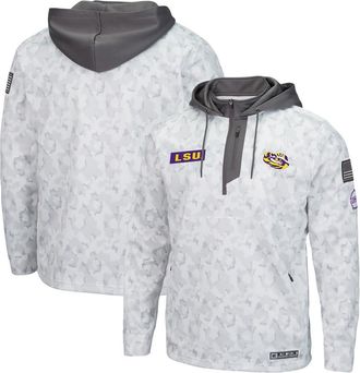 Colosseum Mens Colosseum Arctic Camo LSU Tigers OHT Military Appreciation Quarter-Zip Hoodie at Nordstrom, Size Xxx-Large